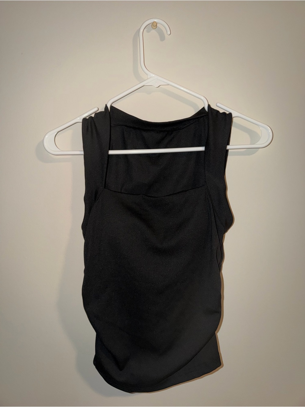 Women's Black Square-Neck Tank Top